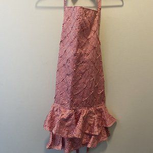 Gingham Red Razorback Apron - Haute Hostess - New w/tags $165 - Elizabeth Scokin
